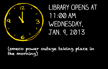 Change in Library Hours Announcement