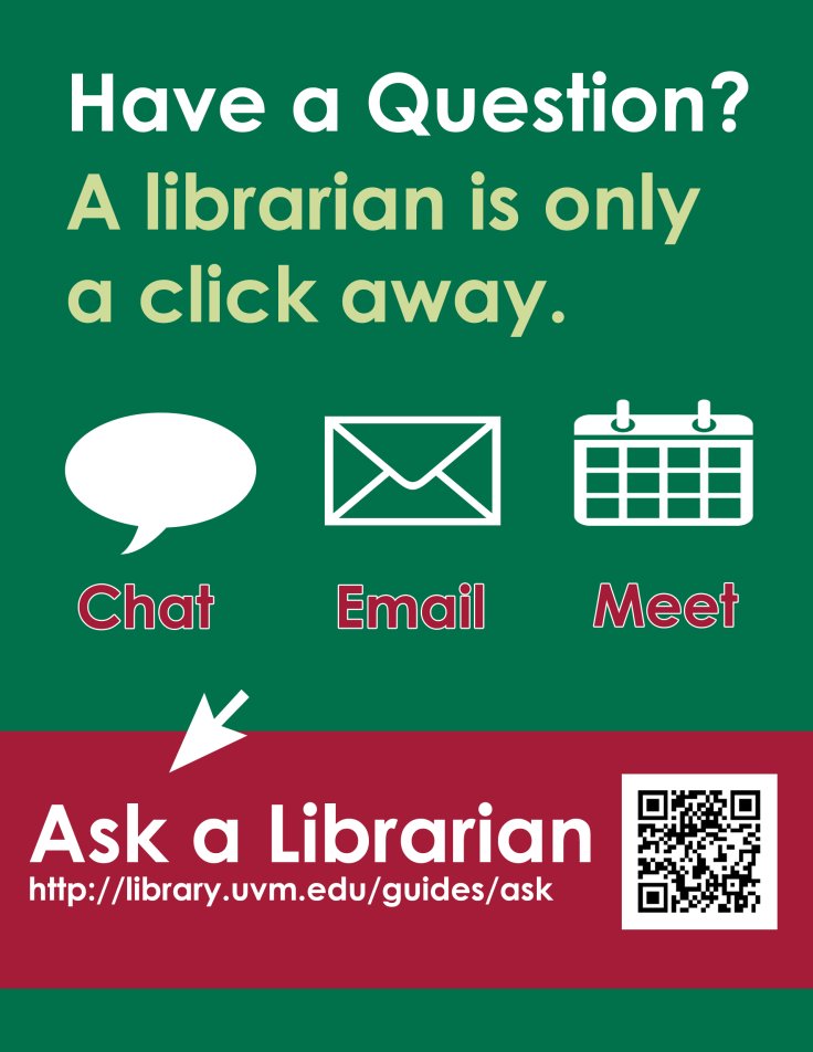 Ask us sign for the U of VT