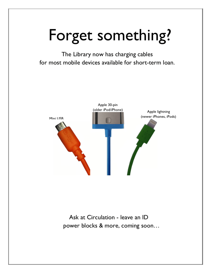 Forgot Something? Charging Cables