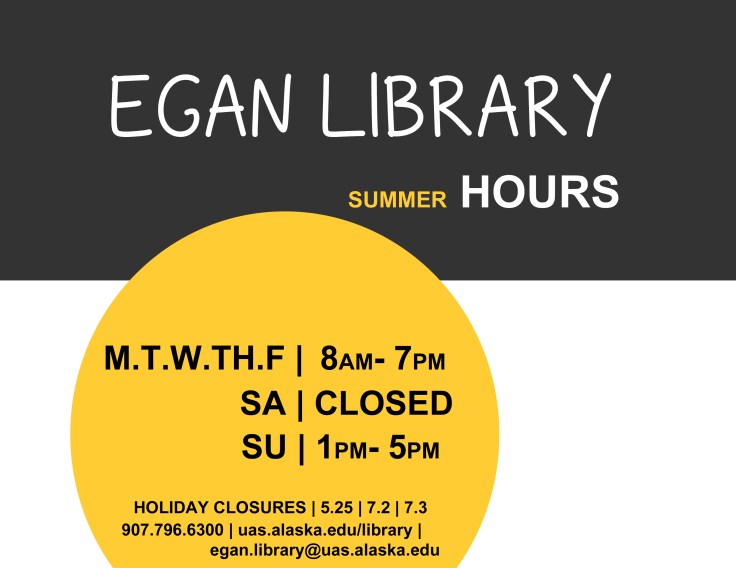 Egan Library Summer Hours