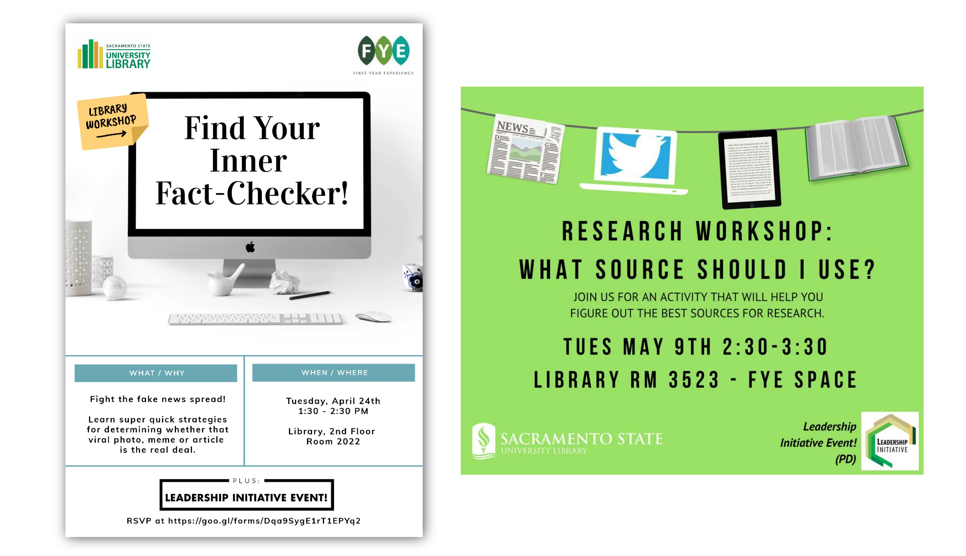 research workshop promotional flyers